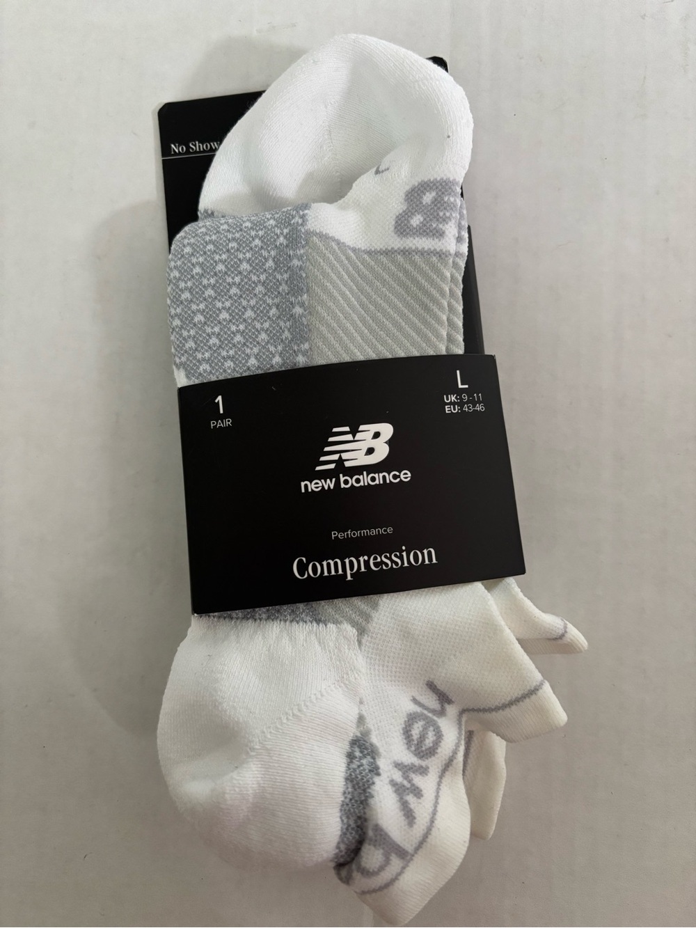 New Balance Men's CompressNew Balance Men's Compression No Show Athletic Socks L